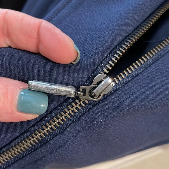 NWOT/HbyHALSTON Classic style Navy Topper Trench Coat. Never worn, like NEW! 16 - Picture 15 of 15